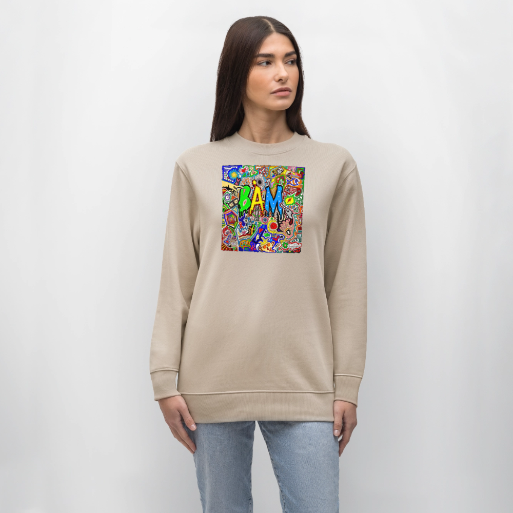 Unisex Bio-Sweatshirt mit BÄM PRINT - Beige