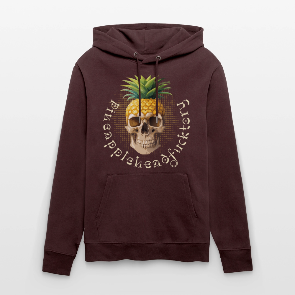 Unisex Hoodie mit PINEAPPLE SKULL PRINT - Maroon