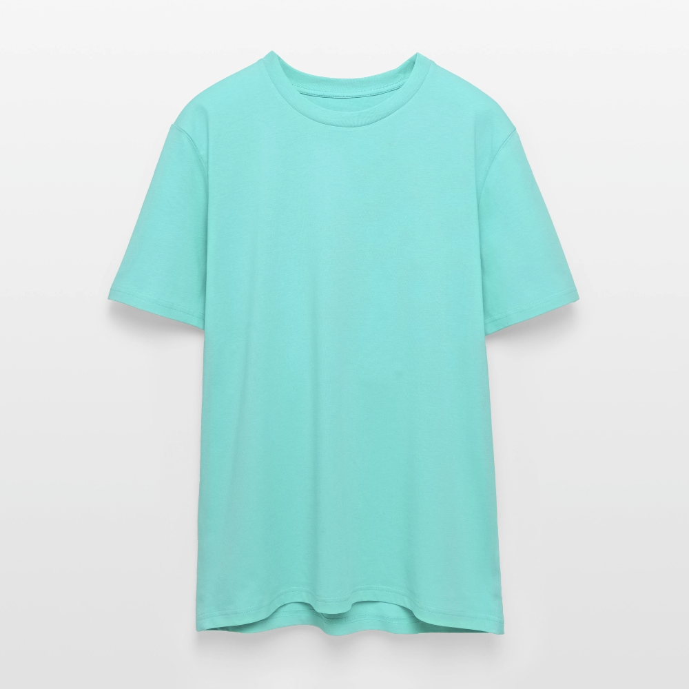 Unisex Bio-T-Shirt mit Flying Cow Print Rückseite - Poolblau