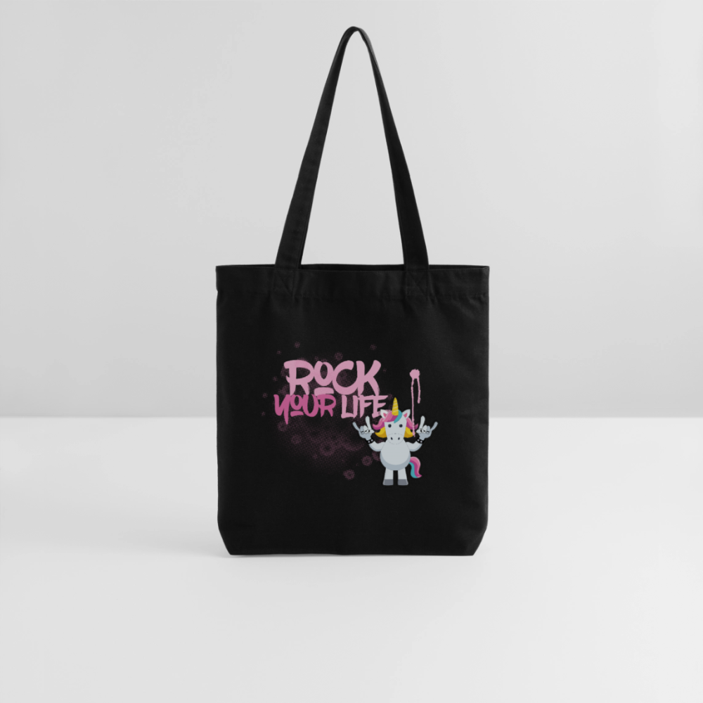 Heavyweight Stoffbeutel mit ROCK YOUR LIFE PRINT - Schwarz
