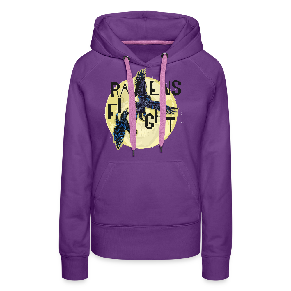 Frauen Premium Hoodie mit RAVENS FIGHT PRINT - Purple