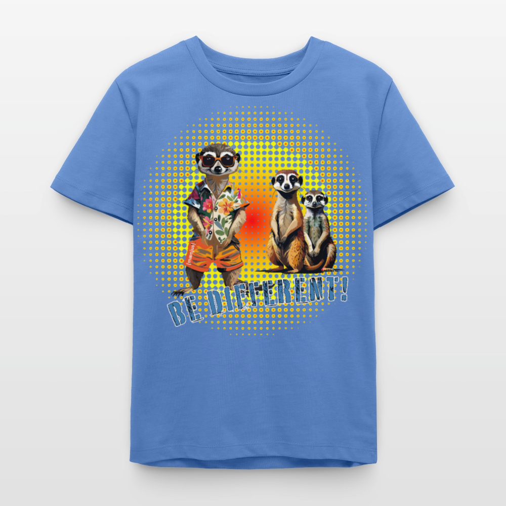 MNJS TEENS Bio T-Shirt mit BE DIFFERENT PRINT - Blau