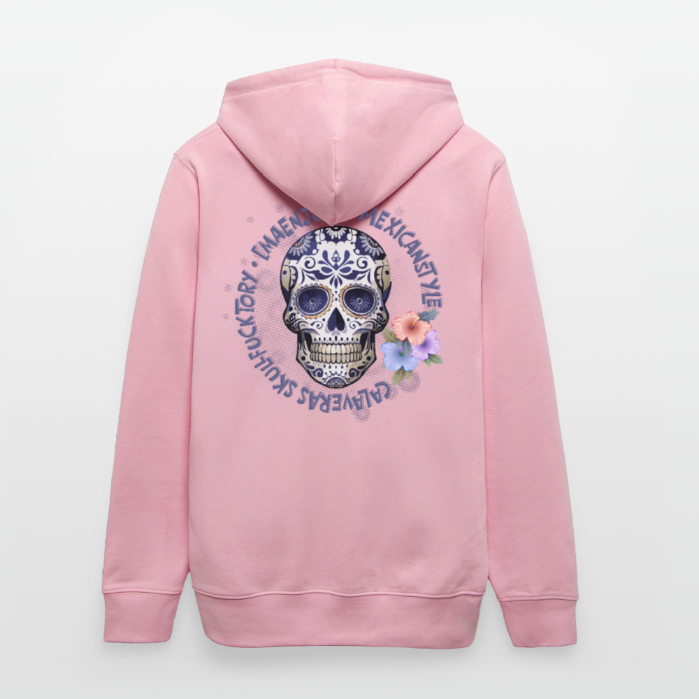 Unisex Hoodie mit MAENJUS MEXICANSTYLE PRINT Vorder- und Rückseite - Hellrosa