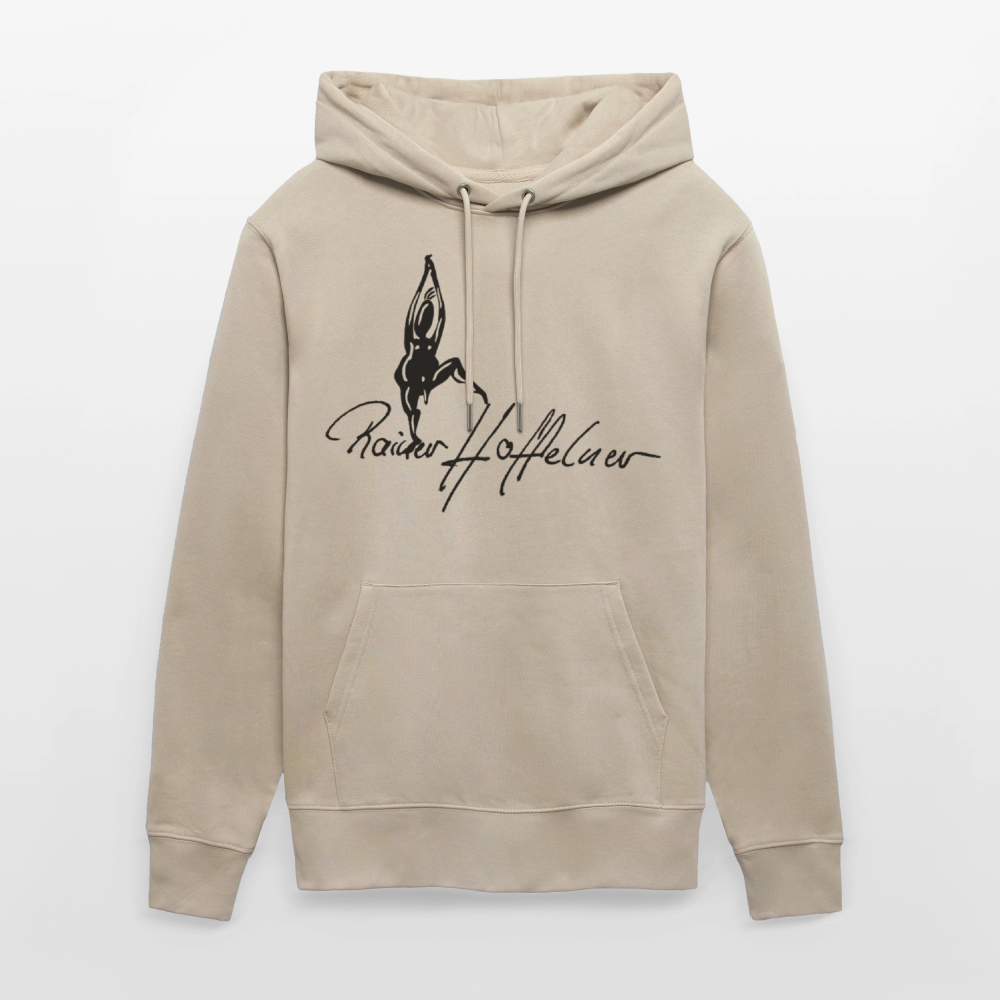 Unisex Bio-Hoodie mit TUSCHEMÄNNCHEN PRINT - Beige