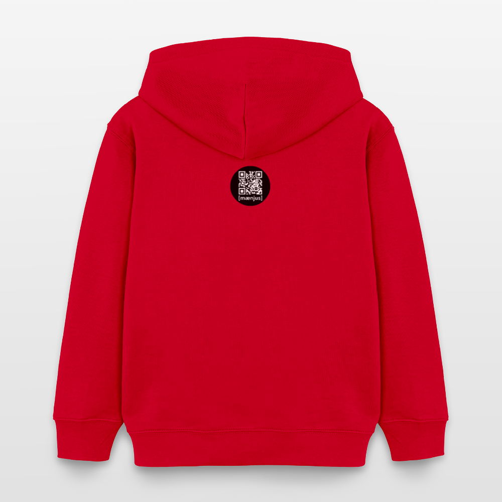 MNJS KIDS Bio-Hoodie mit FUNKY ALPAKA CLUB PRINT - Rot