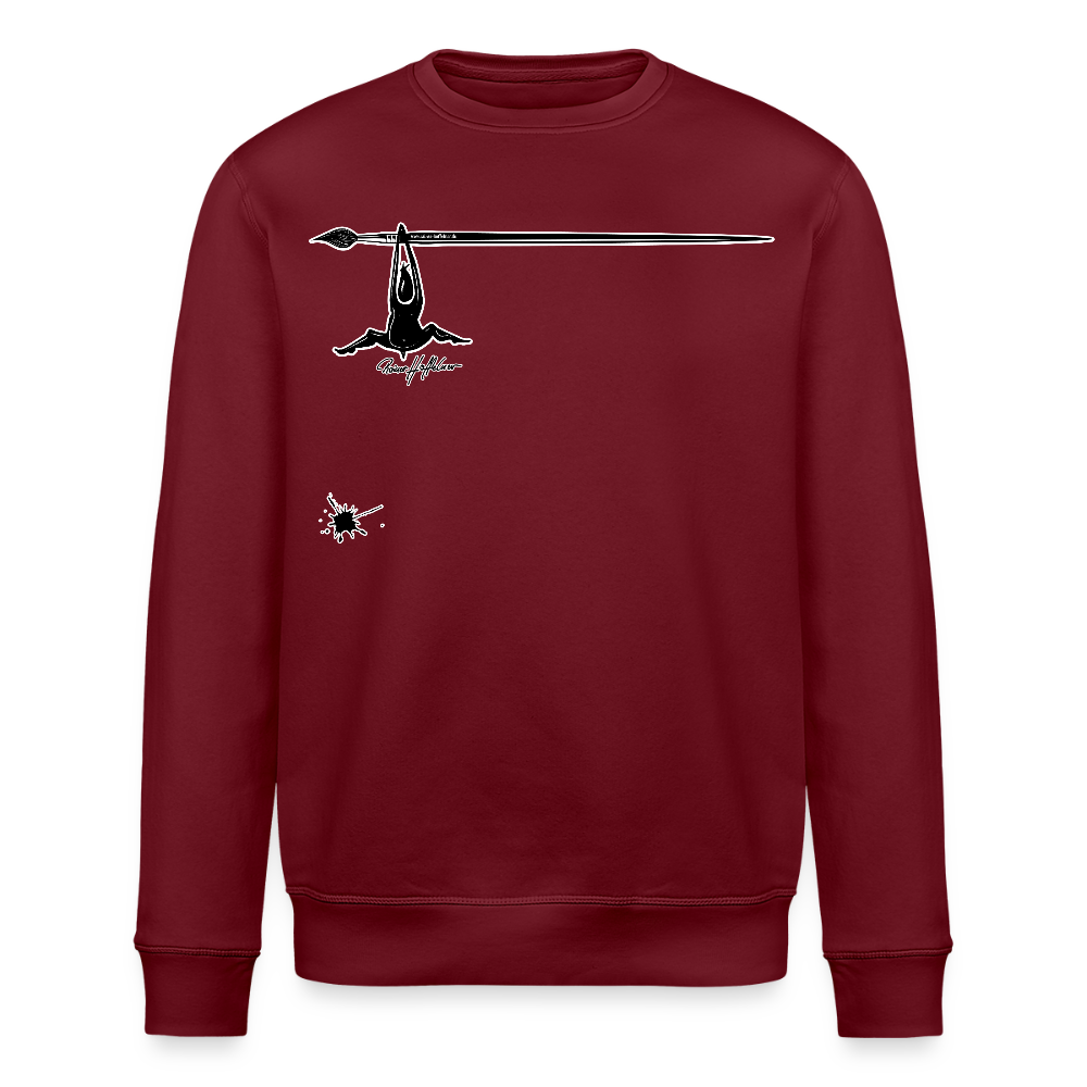 Unisex Bio-Sweatshirt mit MÄNNLE PRINT - Burgunderrot