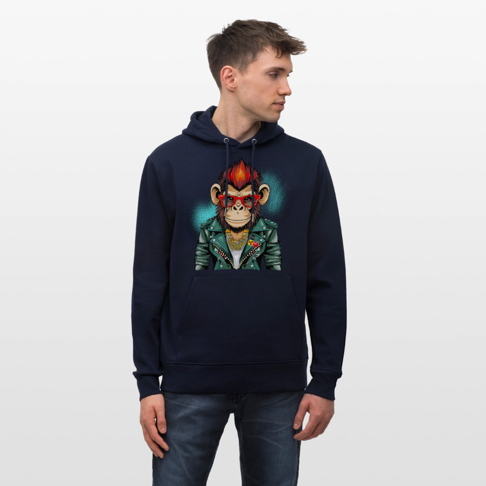 Unisex Hoodie mit MONKEY PRINT - Navy
