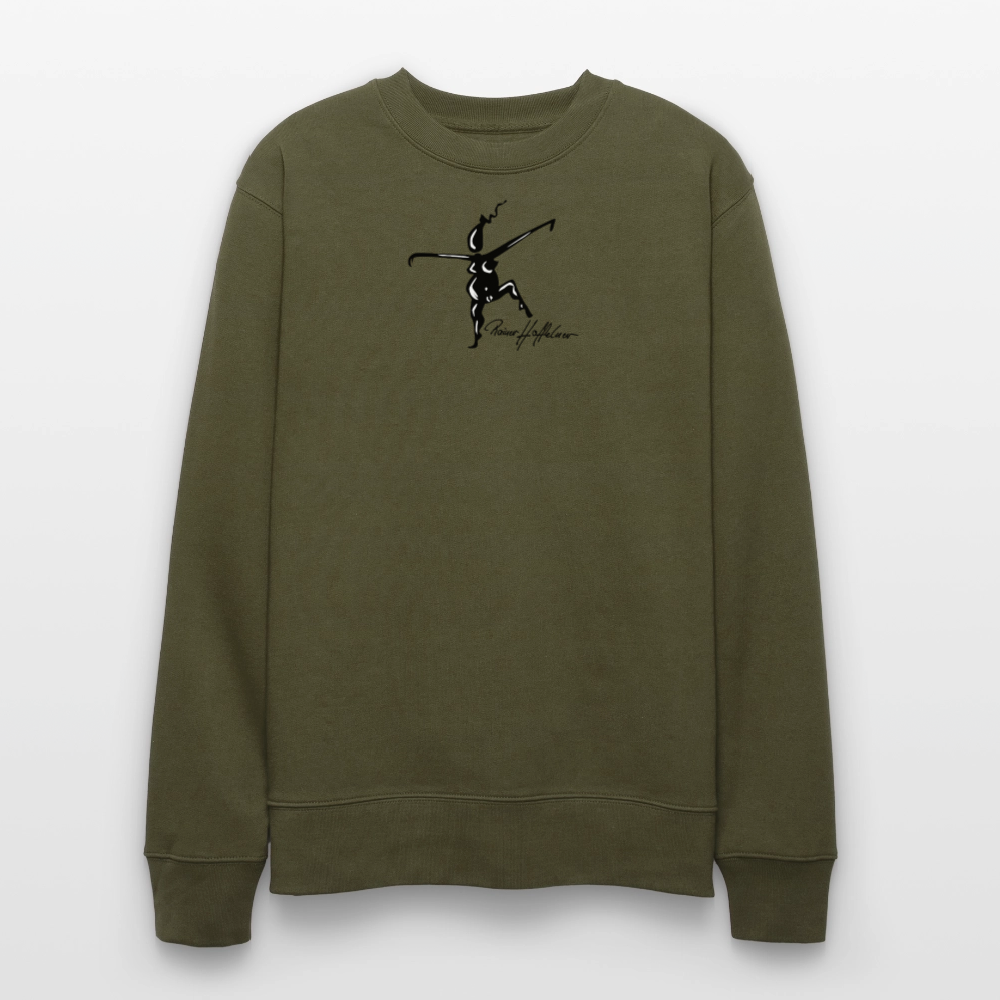 Unisex Bio-Sweatshirt mit TUSCHEWEIBCHEN PRINT - Khaki