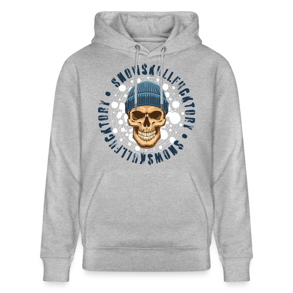 Unisex Hoodie mit SNOWSKULL PRINT - Grau meliert