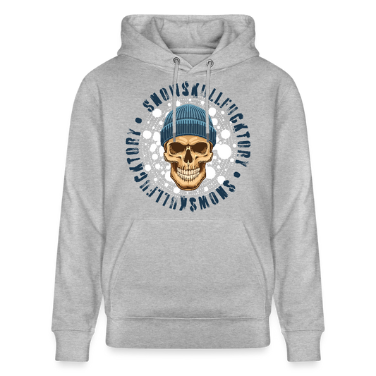 Unisex Hoodie mit SNOWSKULL PRINT - Grau meliert