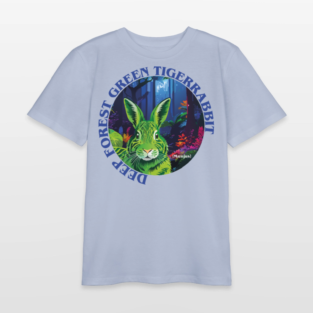 MNJS TEENS Bio T-Shirt mit DEEP FOREST GREEN TIGERRABBIT PRINT - Lavendel-Violett