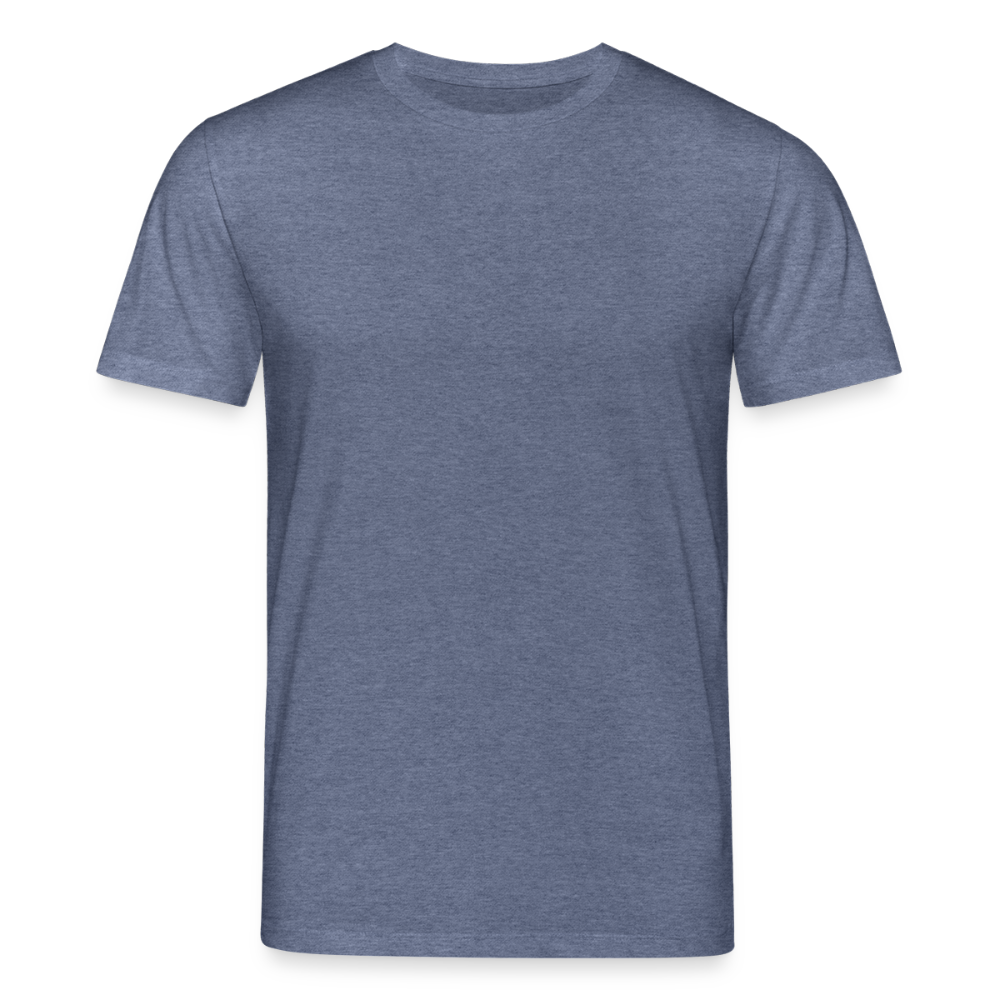 Unisex Bio-T-Shirt mit Flying Cow Print Rückseite - Dunkelblau meliert