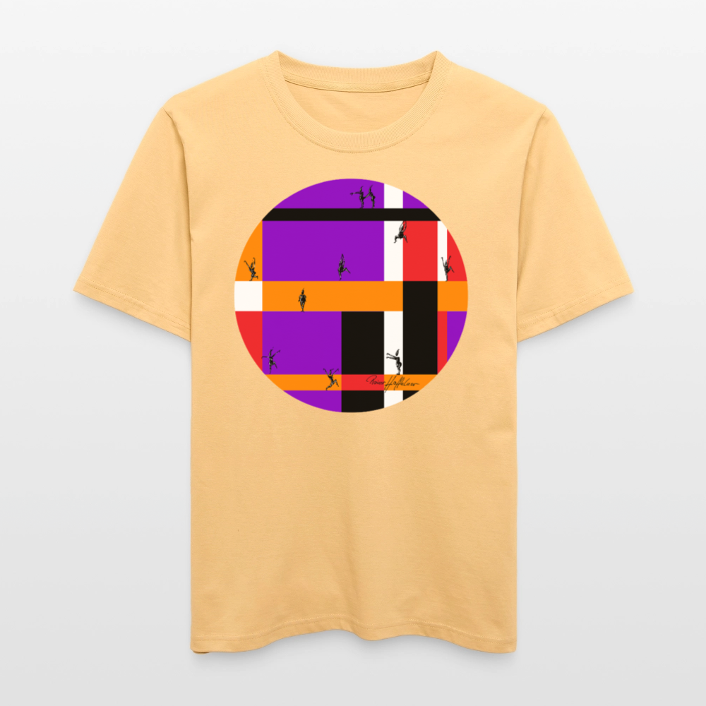 Relaxed Fit Unisex Bio-T-Shirt mit DYNAMIC FIELDS PRINT - Hellgelb