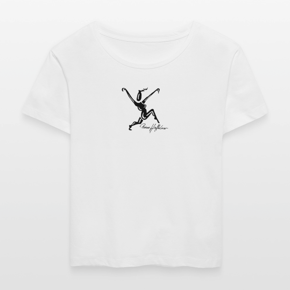 Relaxed Rundhals Frauen Bio-T-Shirt mit TUSCHEWEIBCHEN PRINT - Weiß