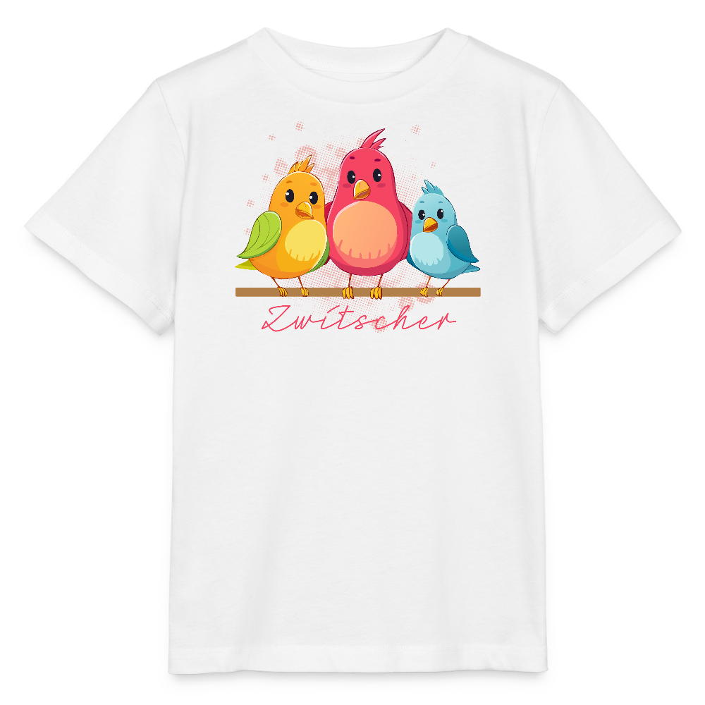 Kinder T-Shirt MINI mit Zwitschergäng Print - Weiß