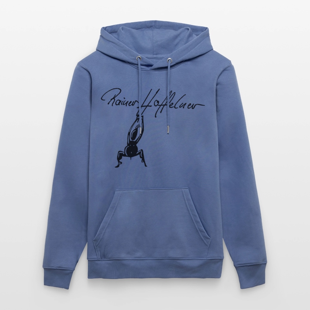 Unisex Bio-Hoodie mit TUSCHEMÄNNCHEN PRINT - Blau