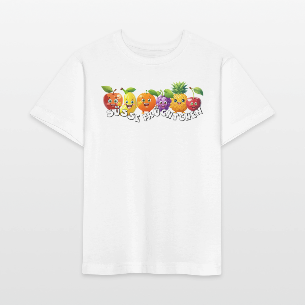 Kinder T-Shirt mit SÜSSE FRÜCHTCHEN PRINT - Weiß