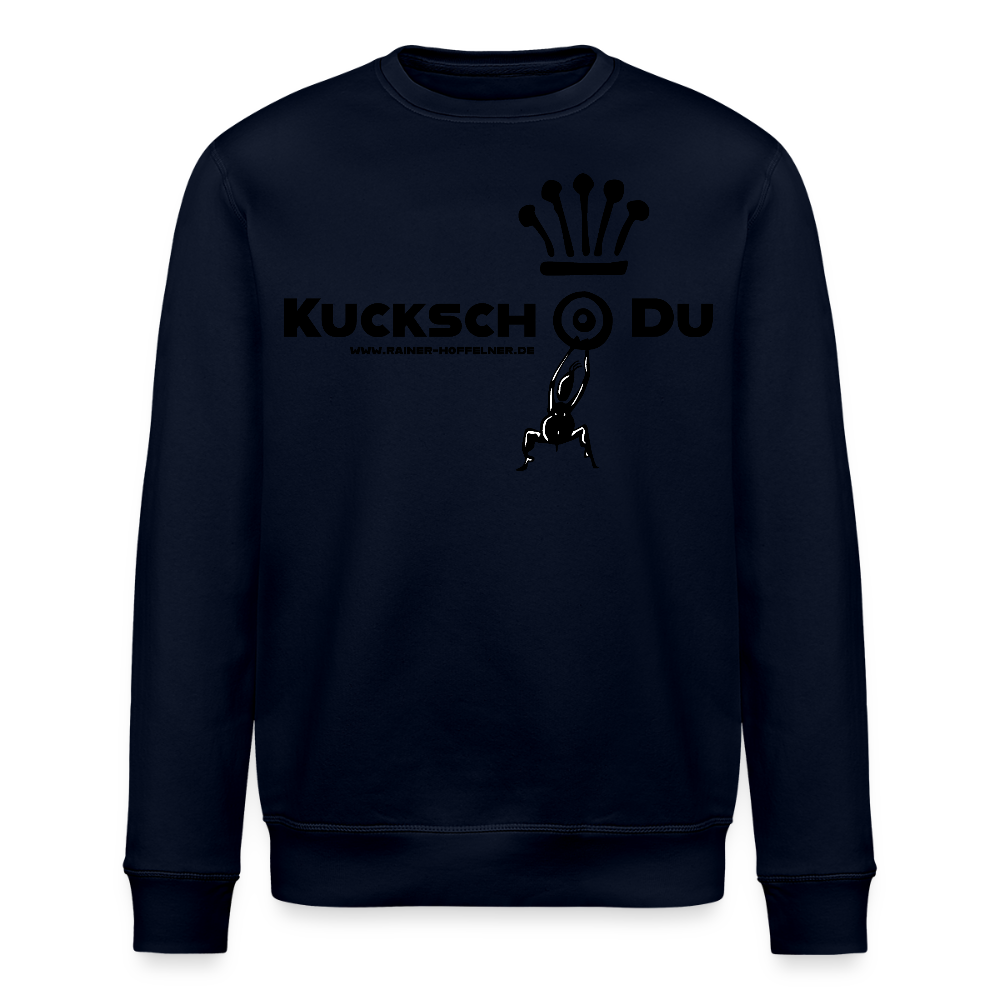 Unisex Bio-Sweatshirt mit KUCKSCH DU PRINT - Navy