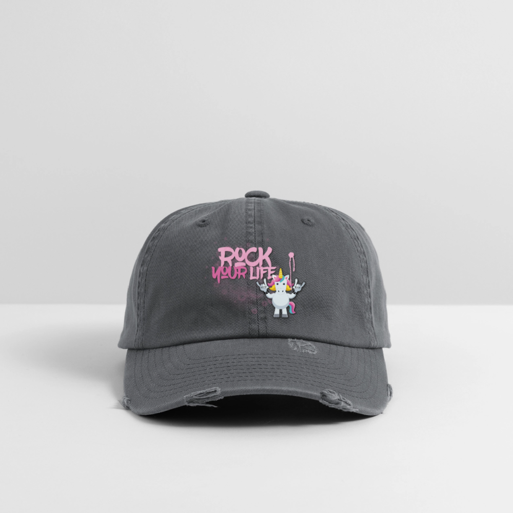 Cap mit ROCK YOUR LIFE PRINT - Dunkelgrau