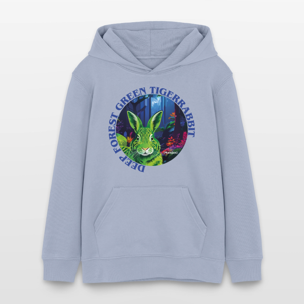 MNJS TEENS Bio-Hoodie mit DEEP FOREST GREEN TIGERRABBIT PRINT - Lavendel-Violett