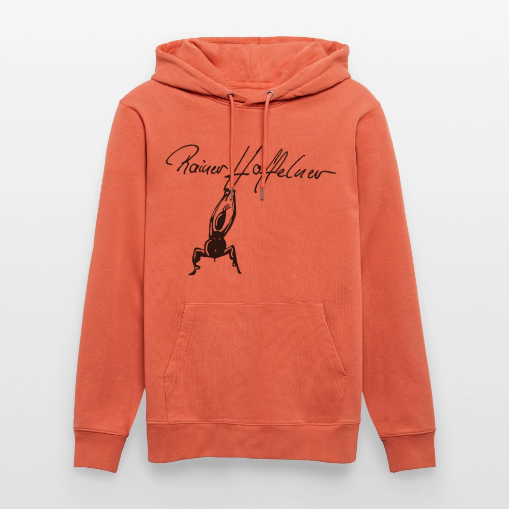 Unisex Bio-Hoodie mit TUSCHEMÄNNCHEN PRINT - Hellrot