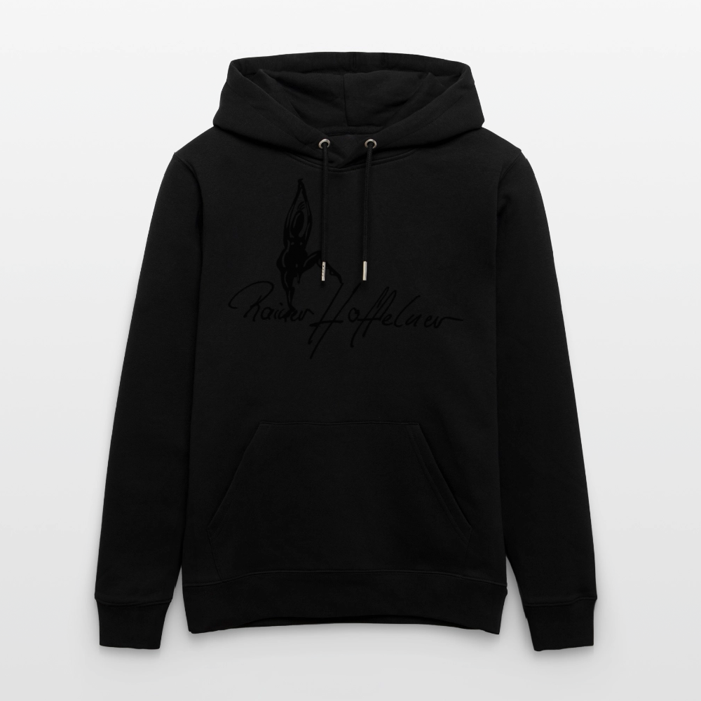 Unisex Bio-Hoodie mit TUSCHEMÄNNCHEN PRINT - Schwarz