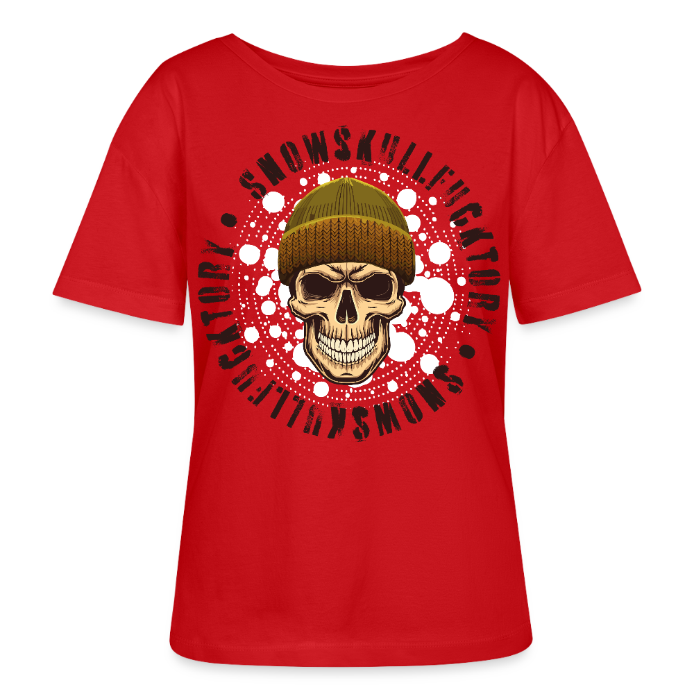 Frauen T-Shirt mit SNOWSKULL PRINT - Rot