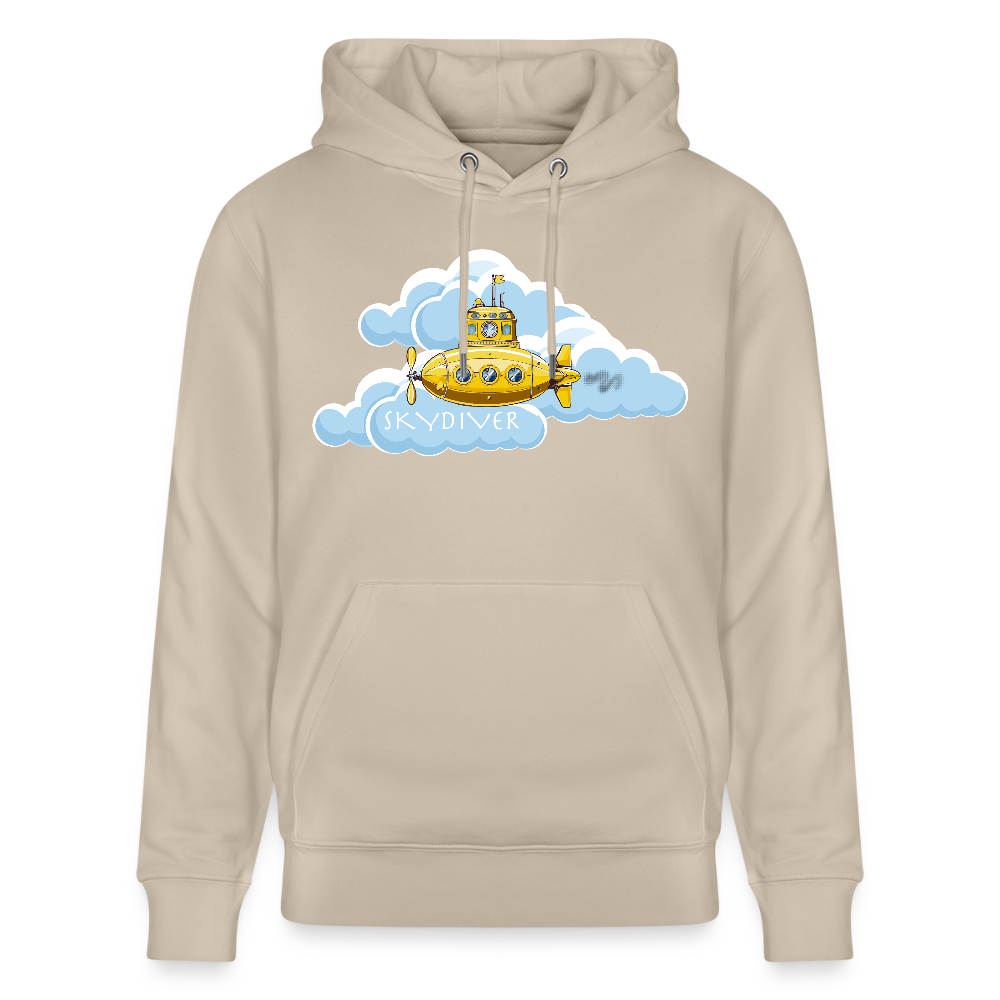 Unisex Bio-Hoodie mit SKYDIVER PRINT - Beige