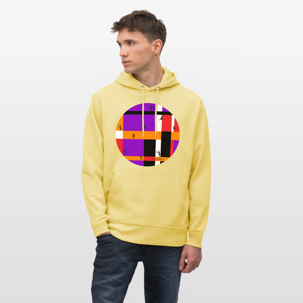 Unisex Bio-Hoodie mit TUSCHEMÄNNCHEN PRINT - Gelb Viva
