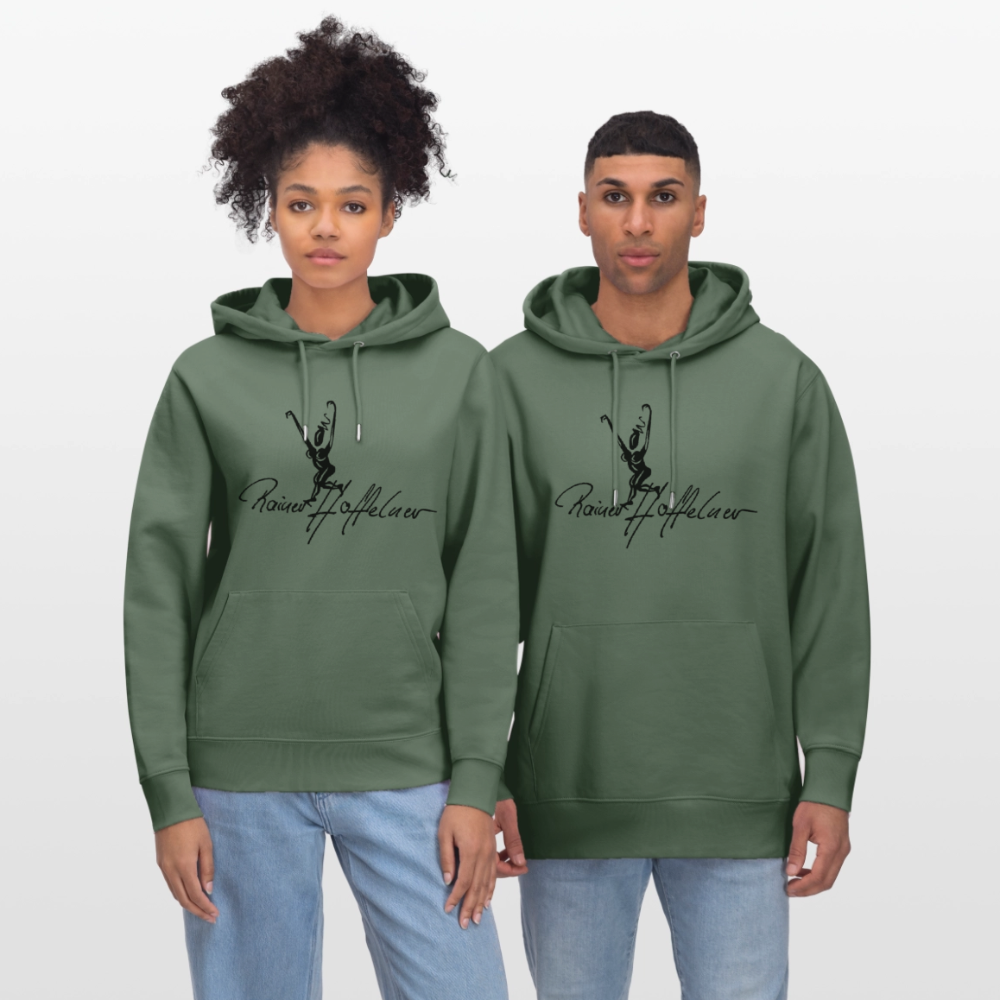 Unisex Bio-Hoodie mit TUSCHEWEIBCHEN PRINT - Tanngrün