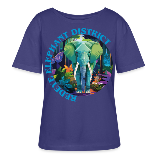 Frauen T-Shirt mit REDEYE ELEPHANT DISTRICT PRINT Vorderseite - Dämmerung