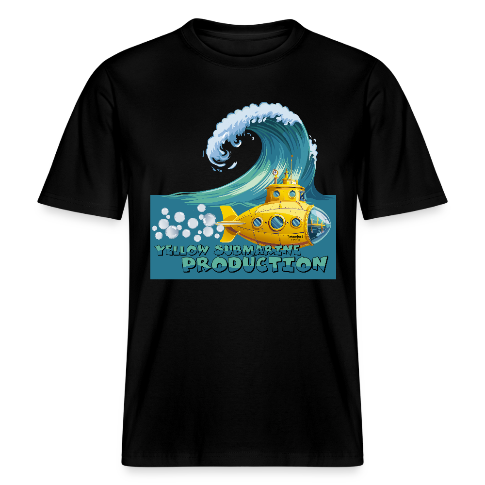Unisex Bio-T-Shirt mit YELLOW SUBMARINE PRODUCTION PRINT - Schwarz