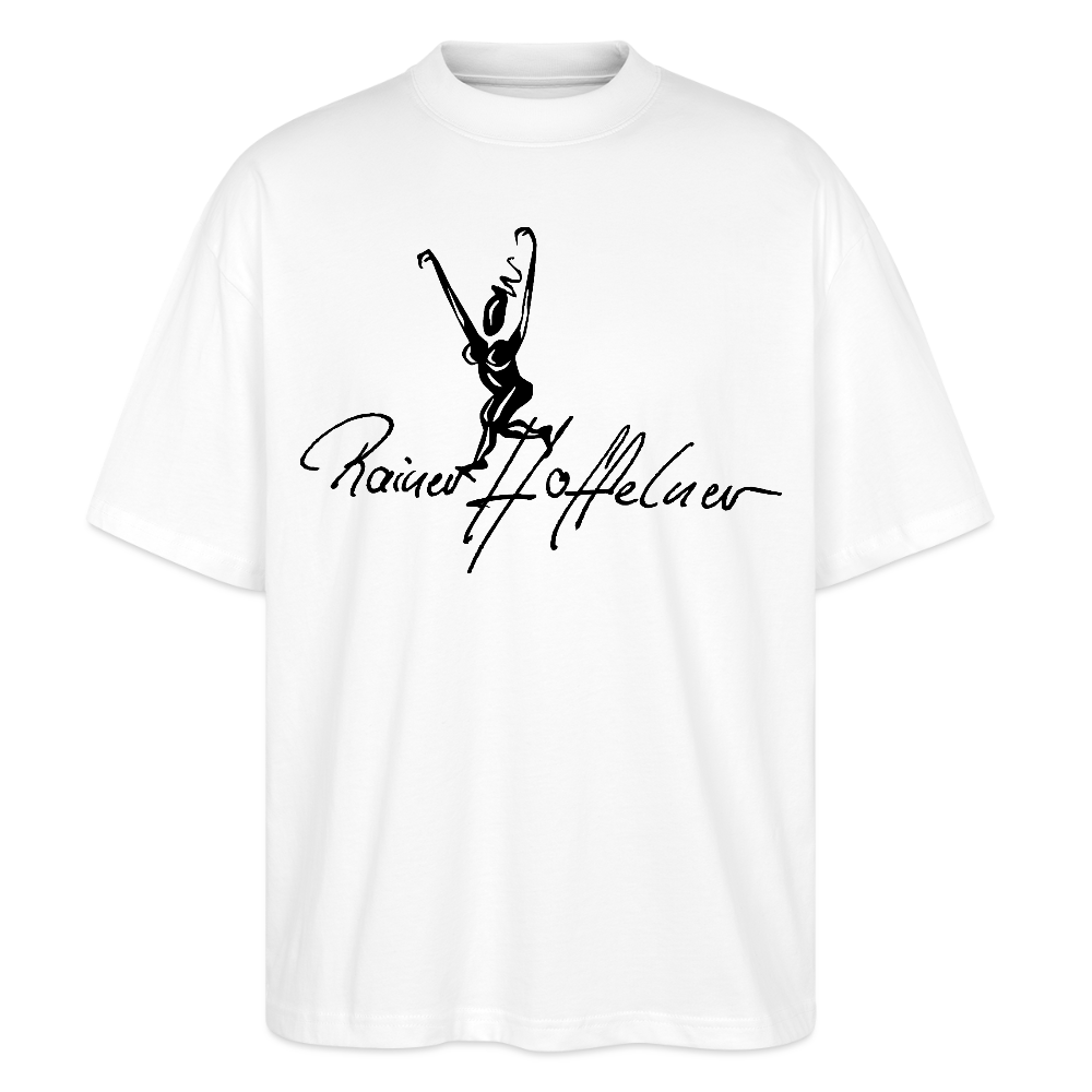 Oversized Unisex T-Shirt mit TUSCHEWEIBCHEN PRINT - Weiß