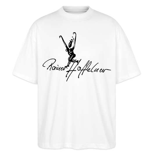 Oversized Unisex T-Shirt mit TUSCHEWEIBCHEN PRINT - Weiß