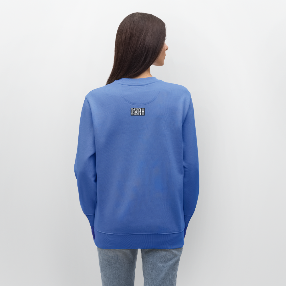 Unisex Bio-Sweatshirt mit TUSCHEWEIBCHEN PRINT - Blau