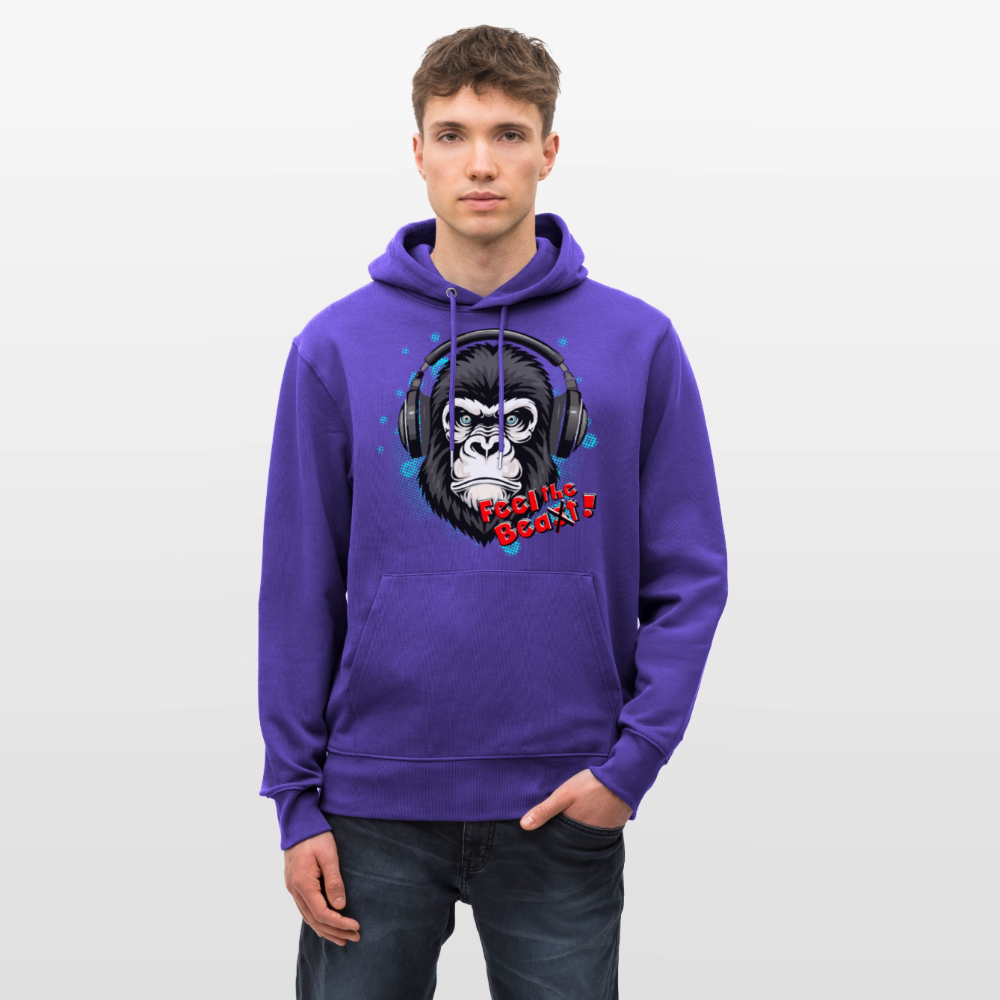 Unisex Hoodie mit FEEL THE BEA(S)T PRINT - Purple Love