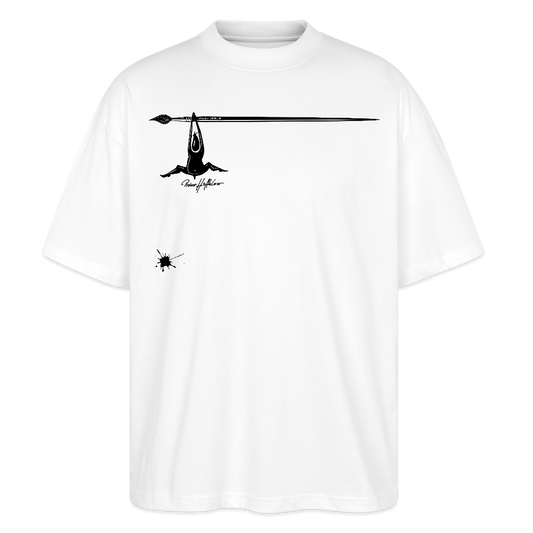 Oversized Unisex T-Shirt mit MÄNNLE PRINT - Weiß