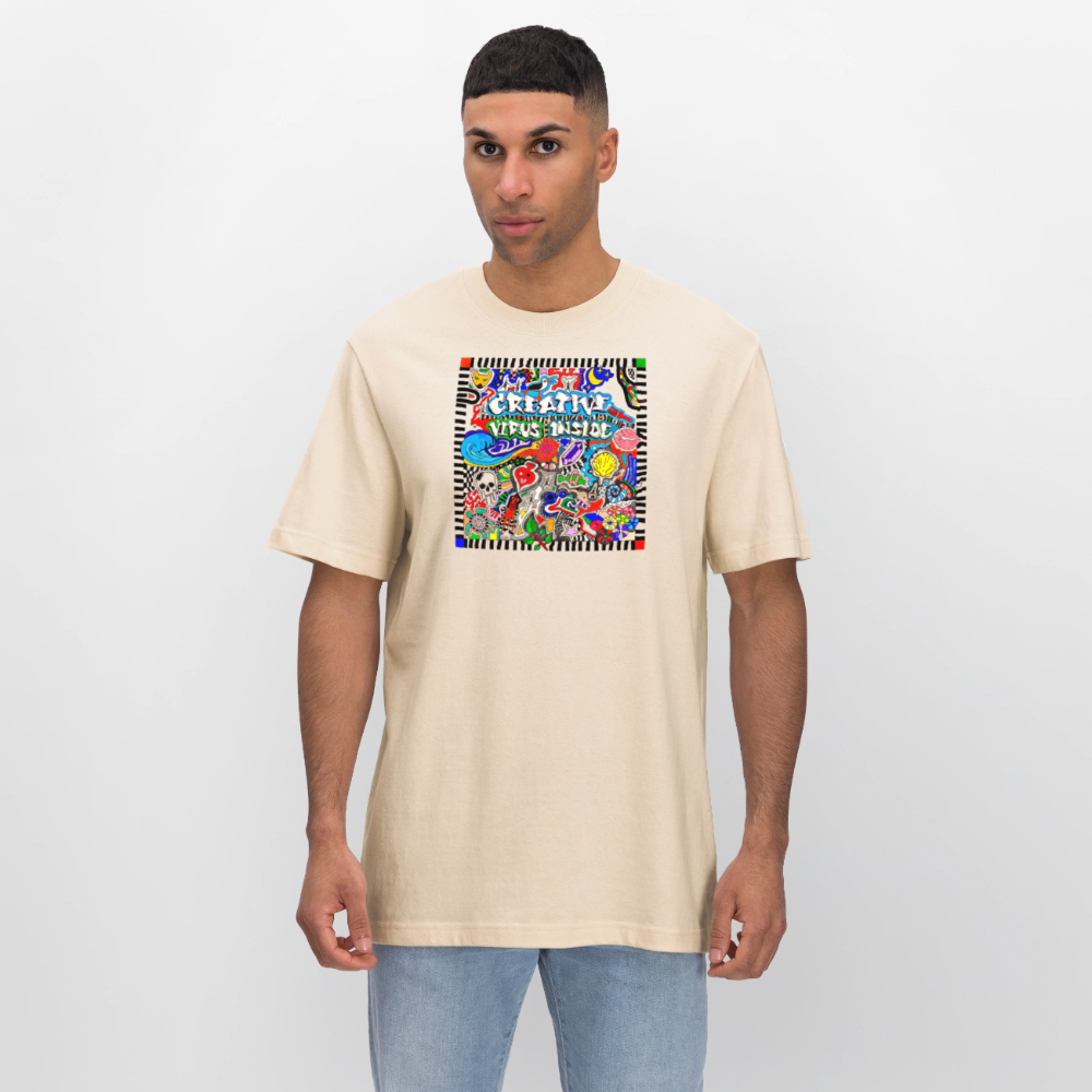 Unisex Bio-T-Shirt mit CREATIVE VIRUS INSIDE PRINT - Weißgrau