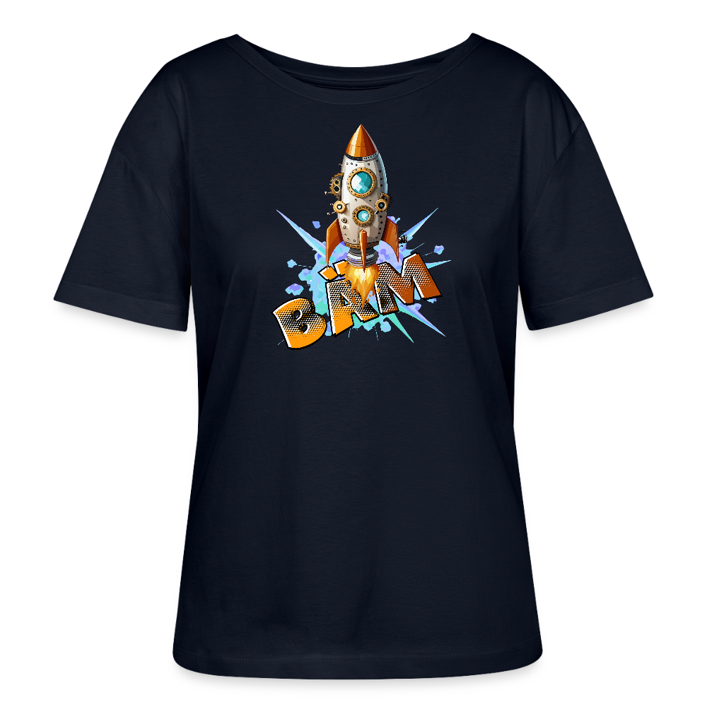 Frauen T-Shirt mit RAKETE PRINT - Navy