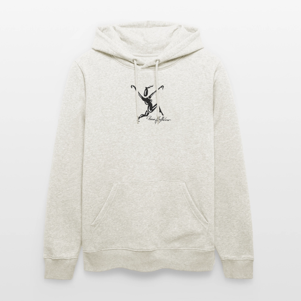 Unisex Bio-Hoodie mit TUSCHEWEIBCHEN PRINT - Beige meliert