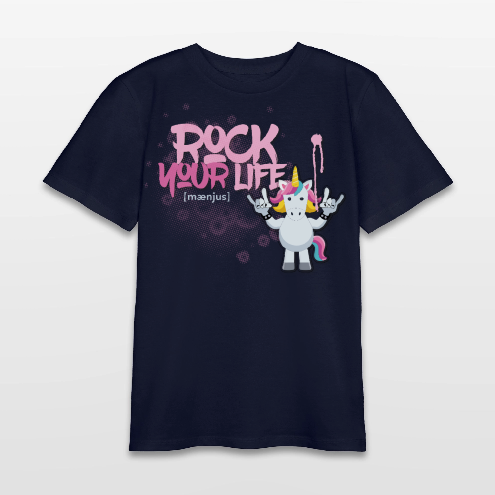 MNJS TEENS Bio T-Shirt mit ROCK YOUR LIFE PRINT - Navy