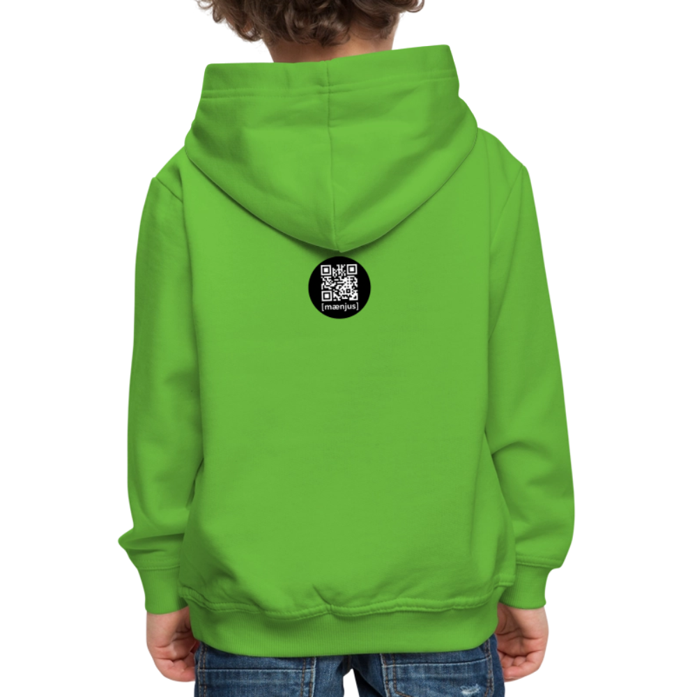 MNJS KIDS Premium Hoodie mit DEEP FOREST GREEN TIGERRABBIT PRINT - Hellgrün