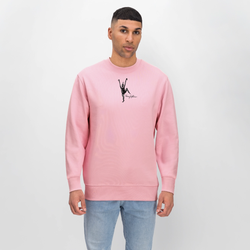 Unisex Bio-Sweatshirt mit TUSCHEMÄNNCHEN PRINT - Hellrosa