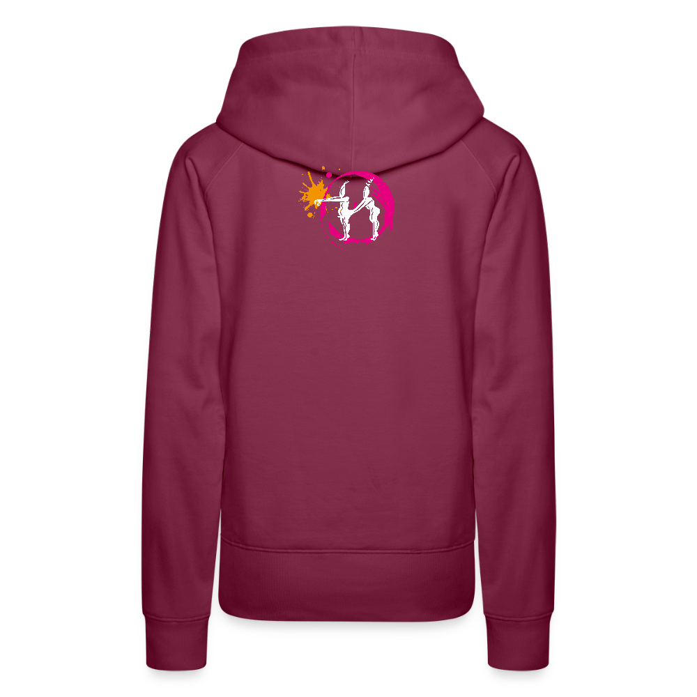 Frauen Premium Hoodie mit ES ESKALIERT EH PRINT - Bordeaux