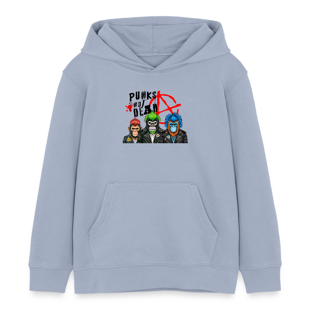 MNJS KIDS Bio-Hoodie mit PUNKS NOT DEAD PRINT - Lavendel-Violett