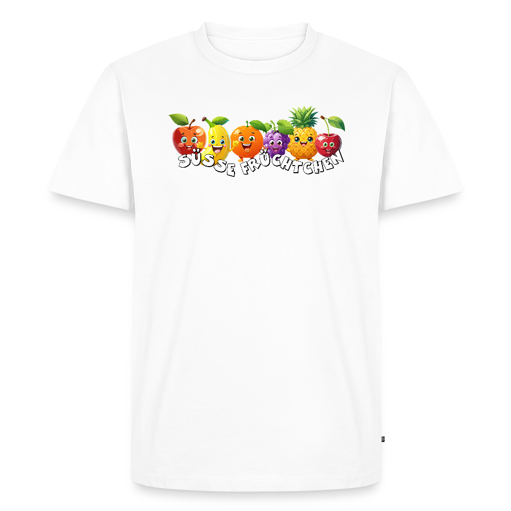 Männer Premium T-Shirt mit SÜSSE FRÜCHTCHEN PRINT - Weiß
