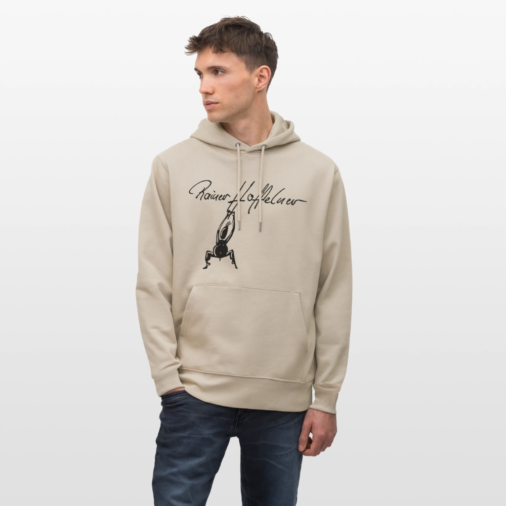 Unisex Bio-Hoodie mit TUSCHEMÄNNCHEN PRINT - Beige