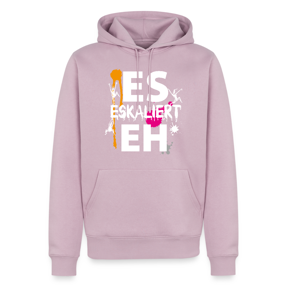 Männer Premium Hoodie mit ES ESKALIERT EH PRINT - Altrosa