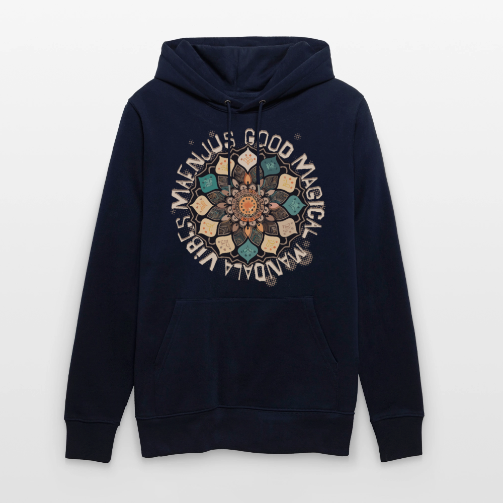 Unisex Bio-Hoodie mit MANDALA VIBES PRINT - Navy