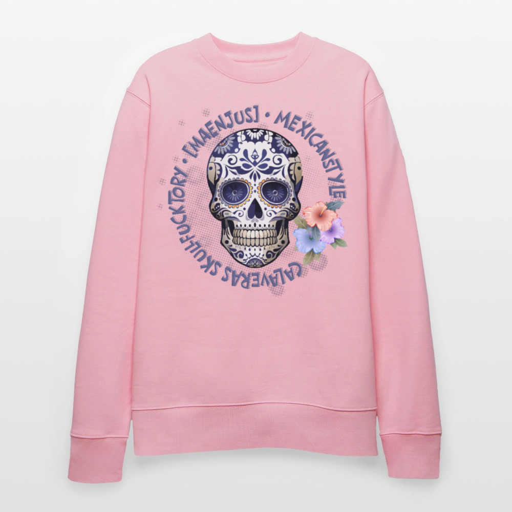 Unisex Bio-Sweatshirt mit MAENJUS MEXICANSTYLE PRINT - Hellrosa